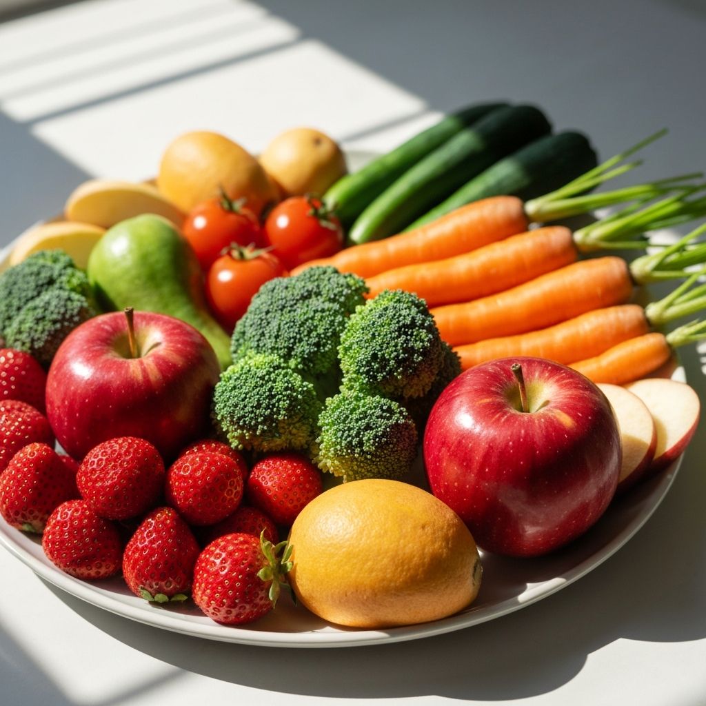 Healthy food and balanced nutrition